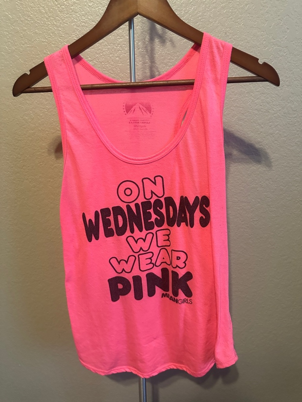 Women’s Pink Graphic Tank Top - 'On Wednesdays We Wear Pink'